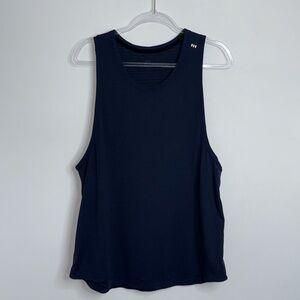 Lululemon Heathered Navy Blue Drysense Training Sleeveless Shirt Sz L Muscle Tee
